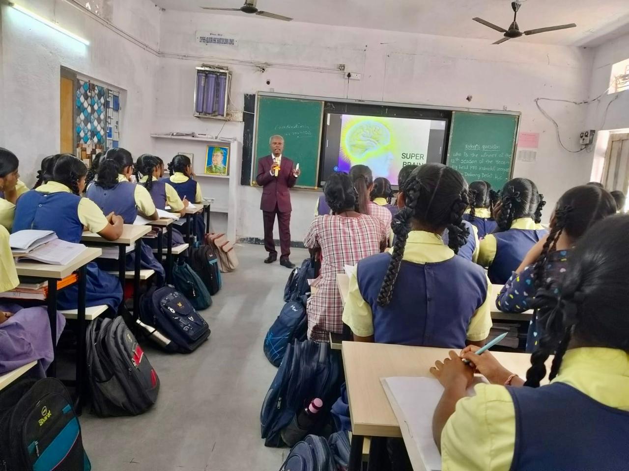 Workshop on "Super Brain Yoga" at Zilla Parishad High School, Aloor, Nizamabad Dist.