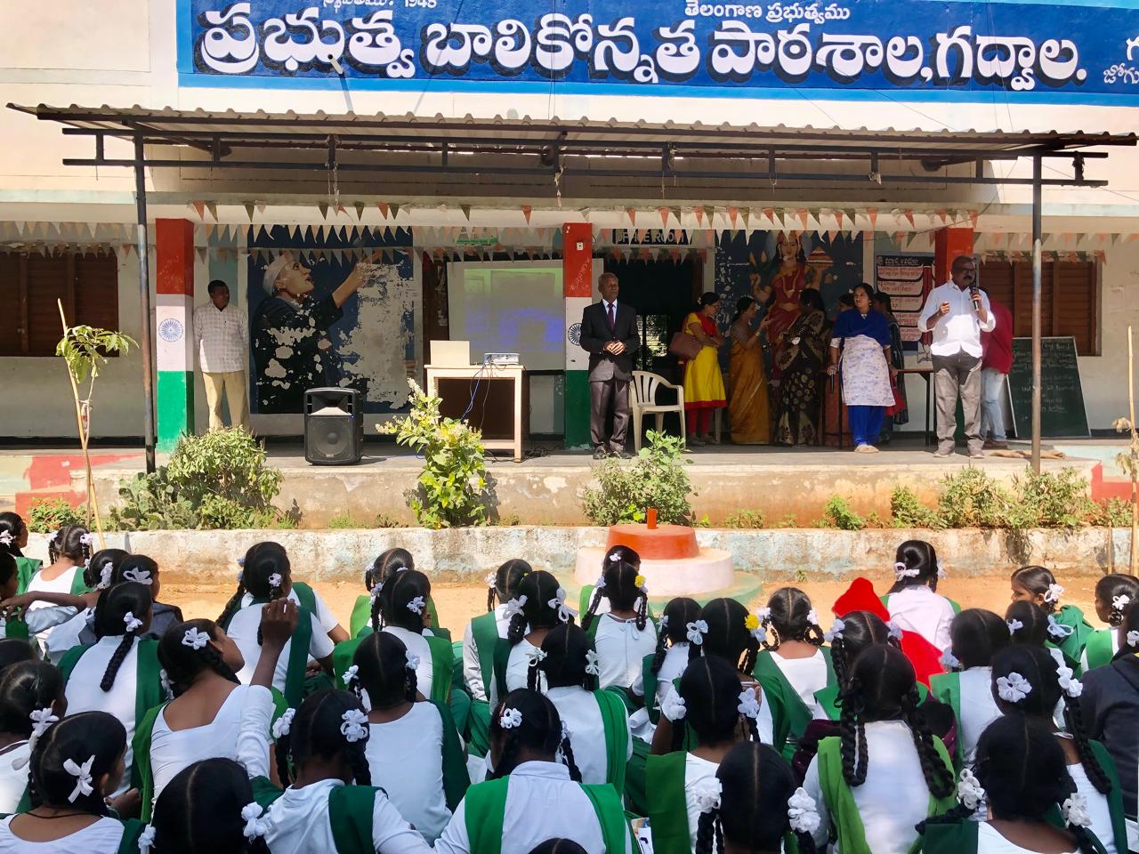 Workshop on Super Brain Yoga at Govt. High School, Gadwal, Jogulamba-Gawal Dist.