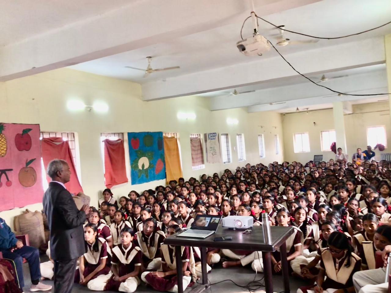 Workshop on Super Brain Yoga at Telangana Tribal Welfare Residential Junior College for Girls, Tirmanpally, Indalwai Mandal, Nizamabad Dist.