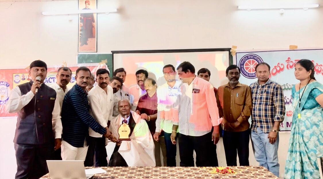 Principal and staff felicitated me-Workshop on Super Brain Yoga at Govt. Junior College, Alladurg, Medak Dist.