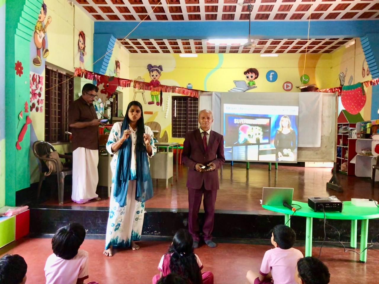 Workshop on Super Brain Yoga at Govt. L. P. School, Velleri, Ponnani, Malappuram Dist., Kerala state.