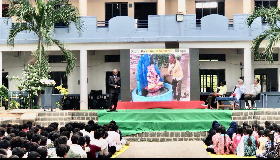  Workshop on Super Brain Yoga at Vidya Vikas Junior College, Bodhan, Nizamabad Dist.