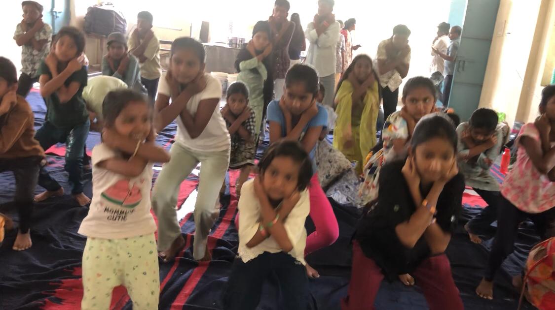 Students performing Super Brain Yoga as part of  - Workshop on  Super Brain Yoga at Summer Camp, Govt. High School, Kota Gally (Shankar Bhavan), Nizamabad on 16-05-2026.