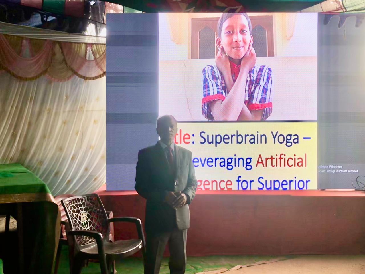 Super Brain Yoga at Sri Sai Praisanna Hgh School, BODHAN.
