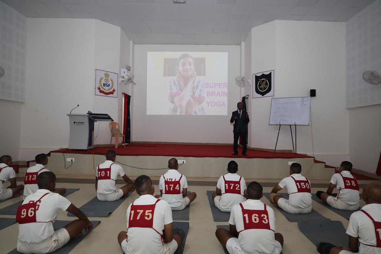 Workshop on Super Brain Yoga at Border Security Force (BSF), Yelhanka, Bangalore, Karnataka state.